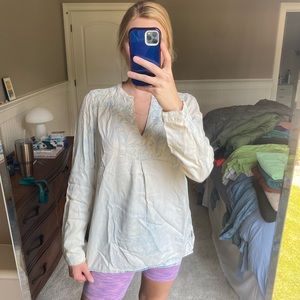 Indigo dyed embroidered long sleeve Size M